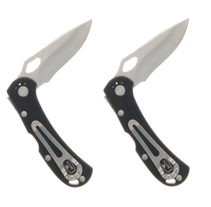 Buck #722BKS1 EDC Spitfire Black Folding Pocket Knife ~ 2-Pack