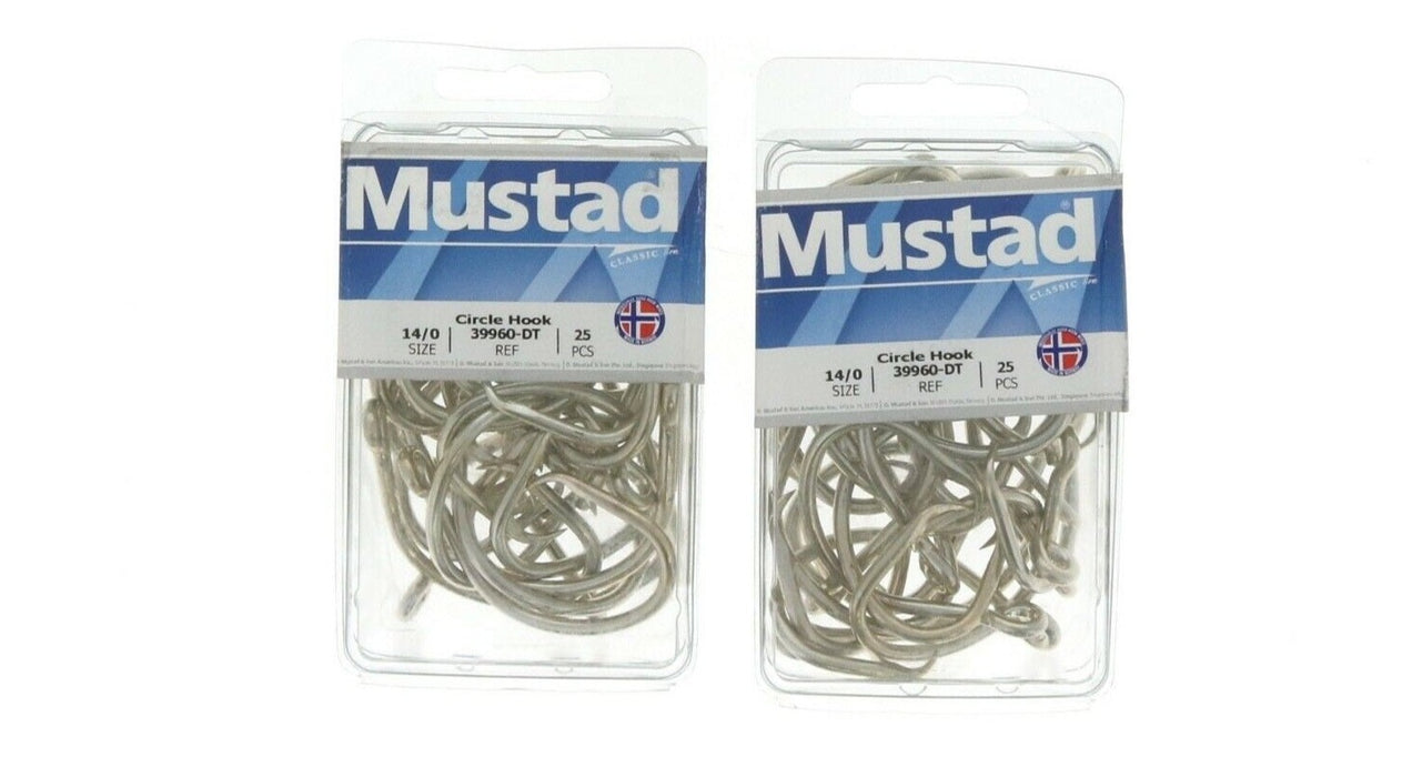 Mustad #WDR120578 Mustad Circle Hooks Size 14/0 ~ 2-Pack ~ 50 Hooks Total