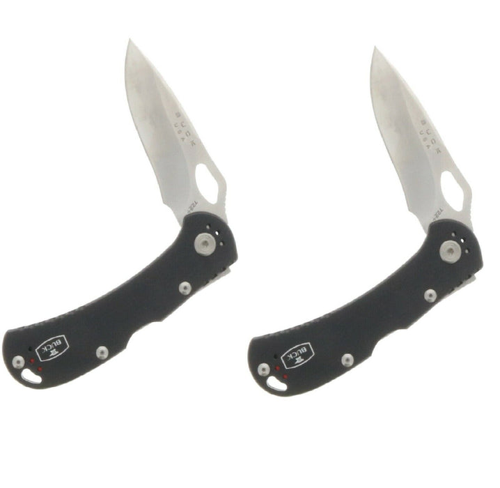 Buck #722BKS1 EDC Spitfire Black Folding Pocket Knife ~ 2-Pack