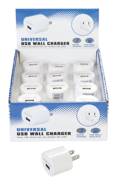 Diamond Visions #01-1083 White USB Wall Charger ~ 12-Pack