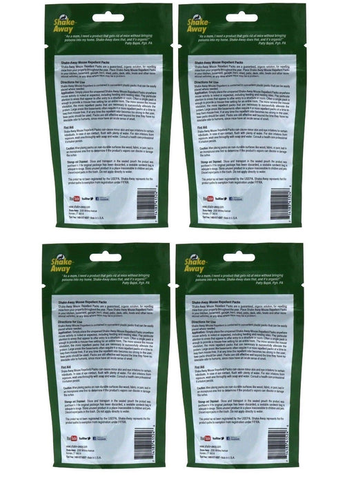 Shake Away #4152424 Mouse Repellent Pouches  ~ 4-Pack ~ 16 Pouches Total