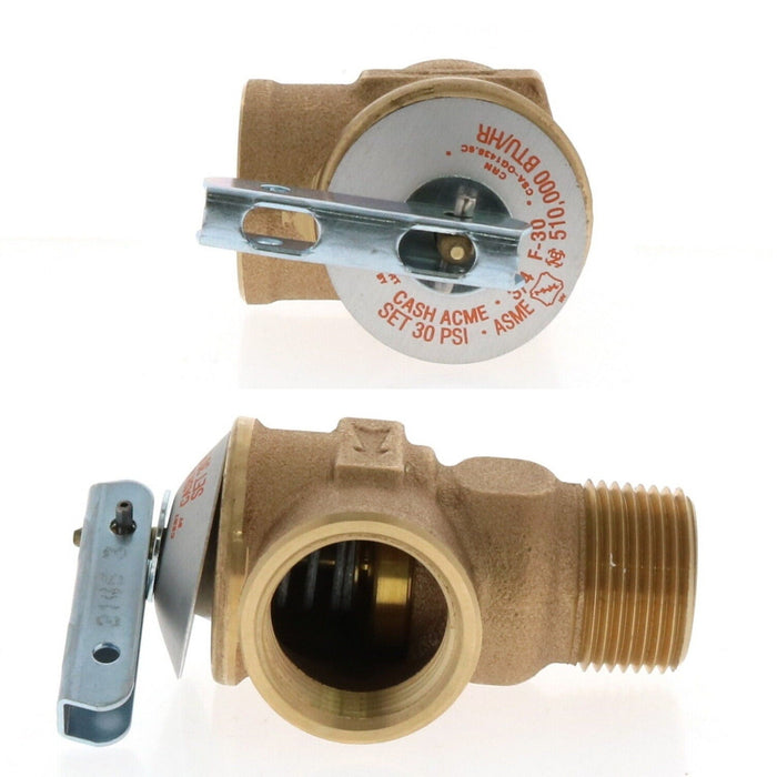 Cash Acme #F-30 Pressure Safety Relief Valve 3/4" Automatic Reseating ~ 2-Pack