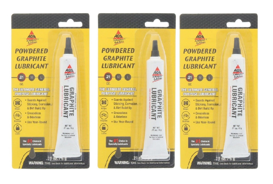 AGS #MZ-2 AGS Extra Fine Graphite Powder Dry Lubricant ~ 3-Pack