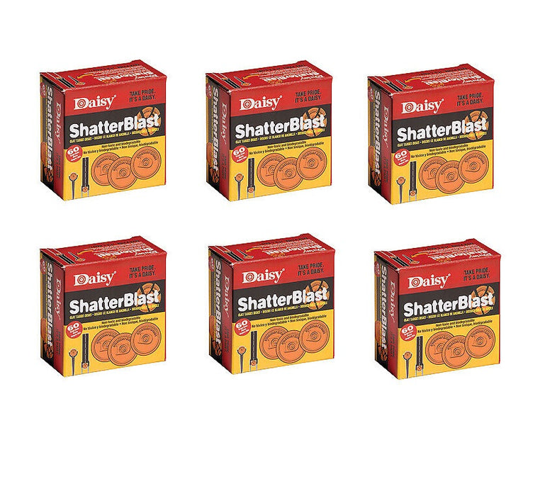 Daisy ShatterBlast #990873-406 Target 60ct ~ 6-Pack ~ 360 Targets TOTAL