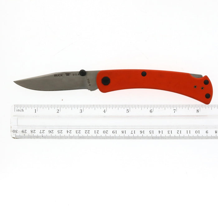 Buck Knives #110OR3-B 110 Slim Pro TRX S30V Folding Hunter Pocket Knive Orange G10 Handle