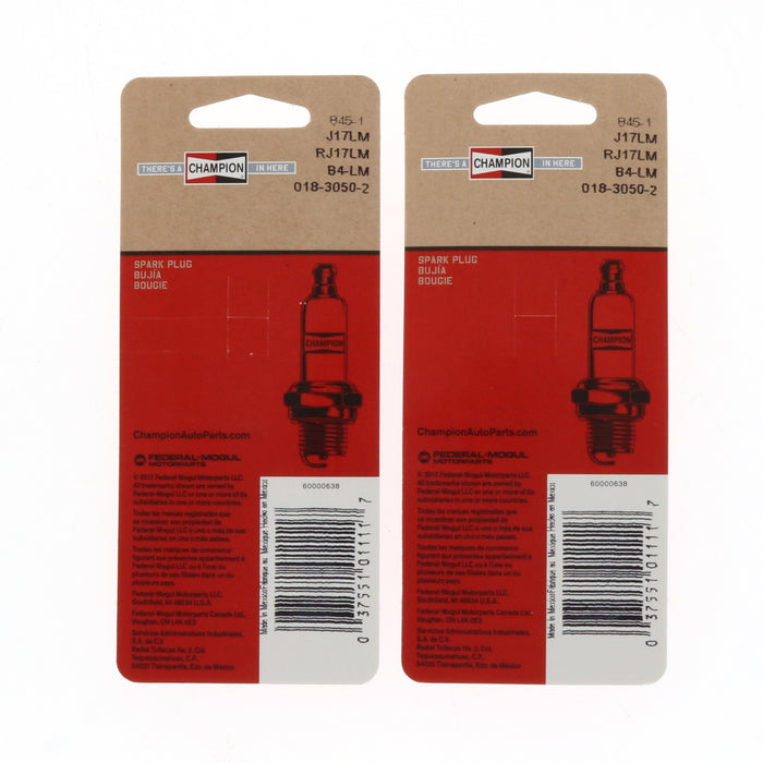 Champion #845-1 Copper Plus Spark Plug J17LM ~ 2-Pack