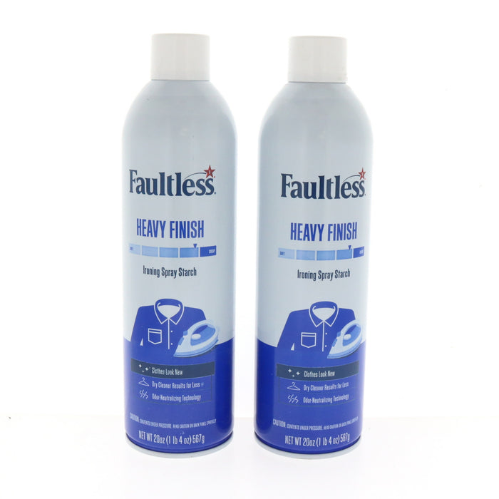 Faultless #20722 Fresh Scent Heavy Starch Ironing Spray ~ 2-Pack ~ 40 oz Total