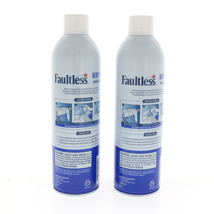 Faultless #20722 Fresh Scent Heavy Starch Ironing Spray ~ 2-Pack ~ 40 oz Total