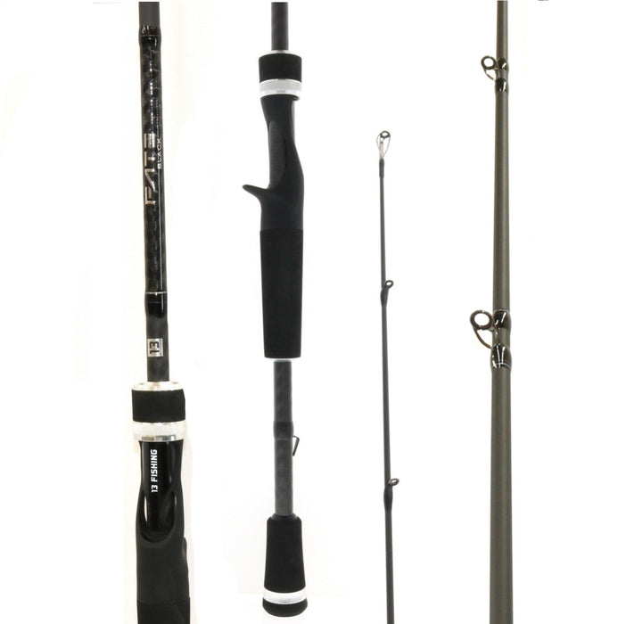 13 Fishing #FTB3C71M 7'1" Fate Black Gen 3 Medium Fast Casting Rod