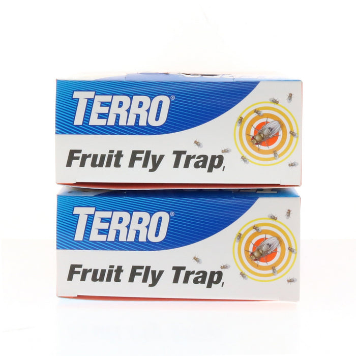 Terro T2502 Indoor/Outdoor Fruit Fly Traps ~ 2 Pack ~ 4 Traps Total