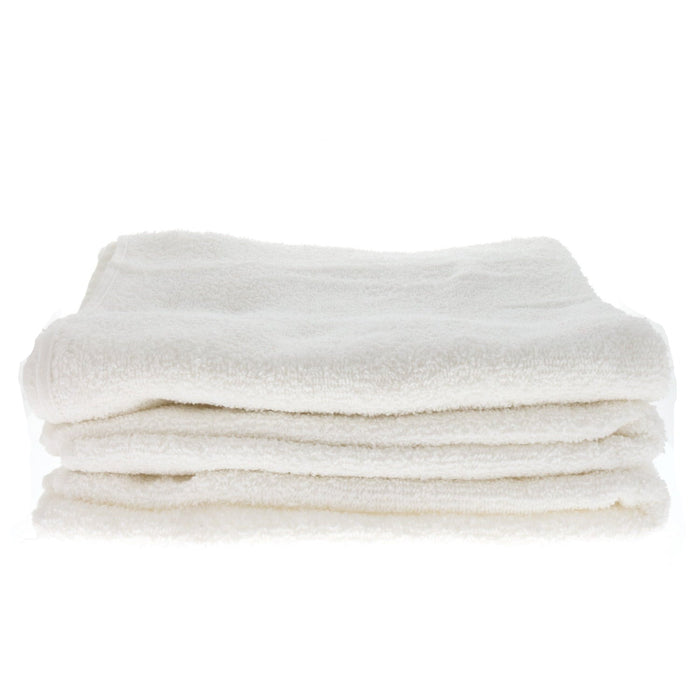 J&M Home Fashions #6000 Sierra Bath Towel White 25"x50" ~ 3-Pack