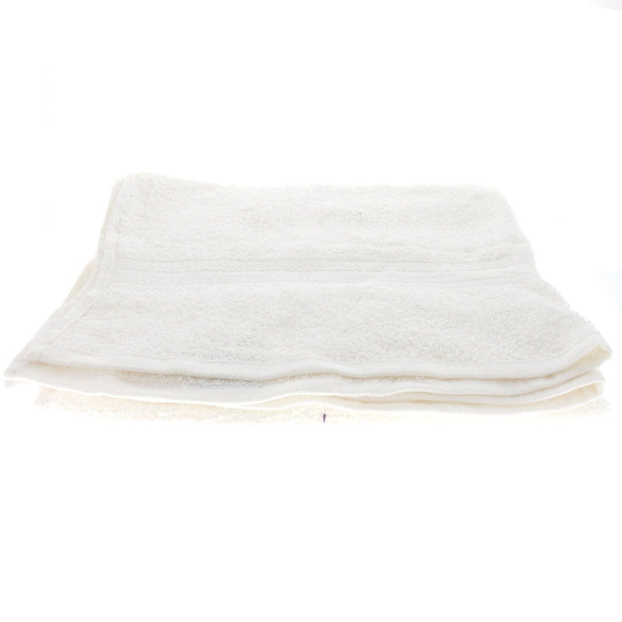 J&M Home Fashions #6000 Sierra Bath Towel White 25"x50" ~ 3-Pack