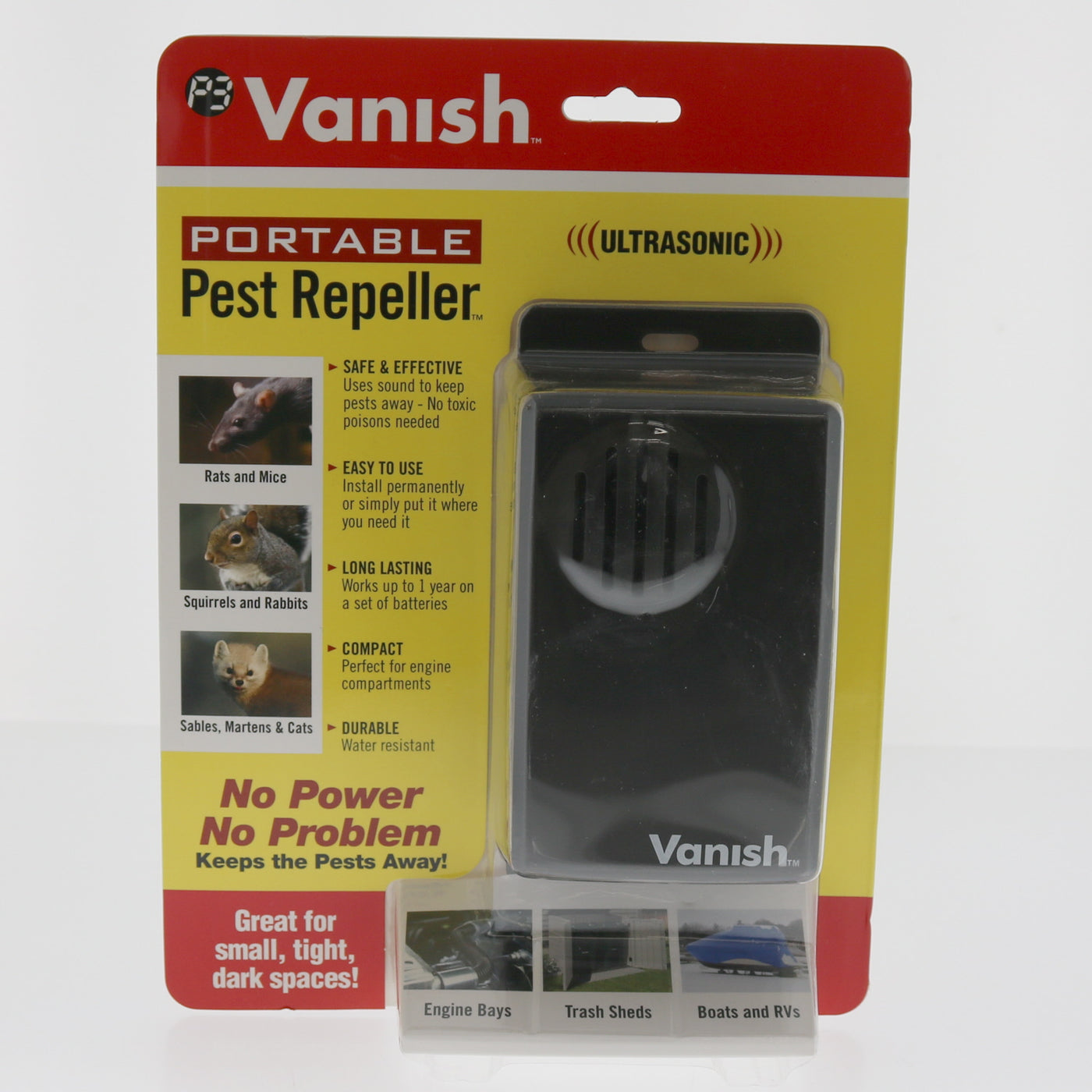 Vanish #P7826 Portable Battery-Powered Electronic Pest Repeller For Ou ...