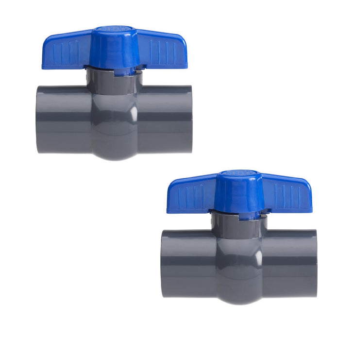 Homewerks #VBVP80E5 1 in. PVC Slip Ball Valve Full Port ~ 2-Pack