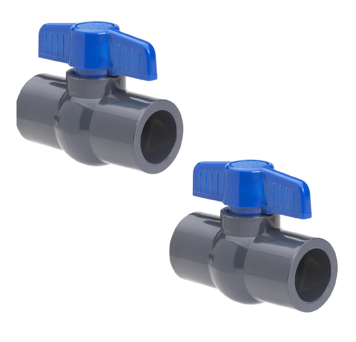 Homewerks #VBVP80E5 1 in. PVC Slip Ball Valve Full Port ~ 2-Pack