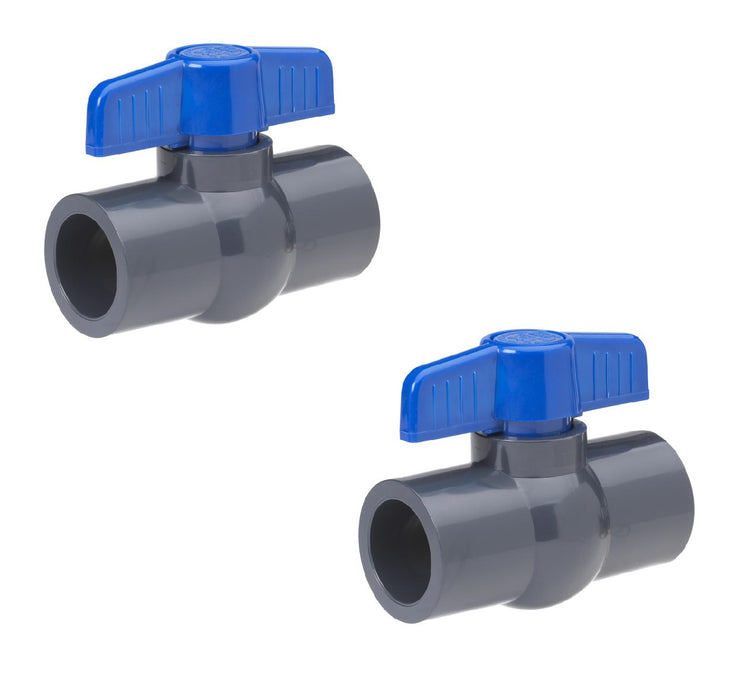 Homewerks #VBVP80E5 1 in. PVC Slip Ball Valve Full Port ~ 2-Pack