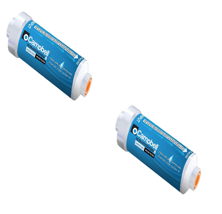 Campbell #ULTUNDERSINK Ultrafiltration+ Under Sink In-Line Water Filter ~ 2-Pack
