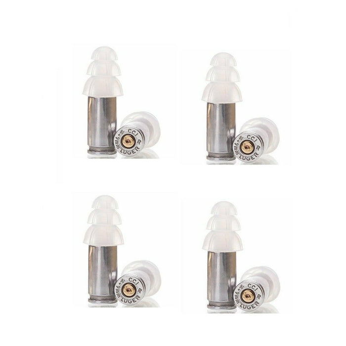 Lucky Shot #LSEP-9BP Ammo Ears Reusable Earplugs Ear Protection NRR 27dB ~ 4-Pack