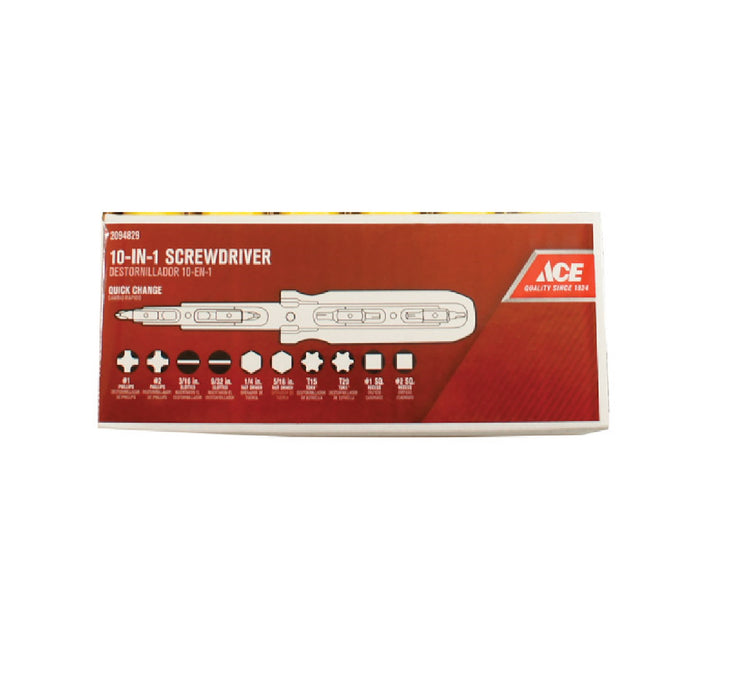 Ace Hardware #2094829 10-in-1 Screwdriver 8 in. ~ 2-Pack