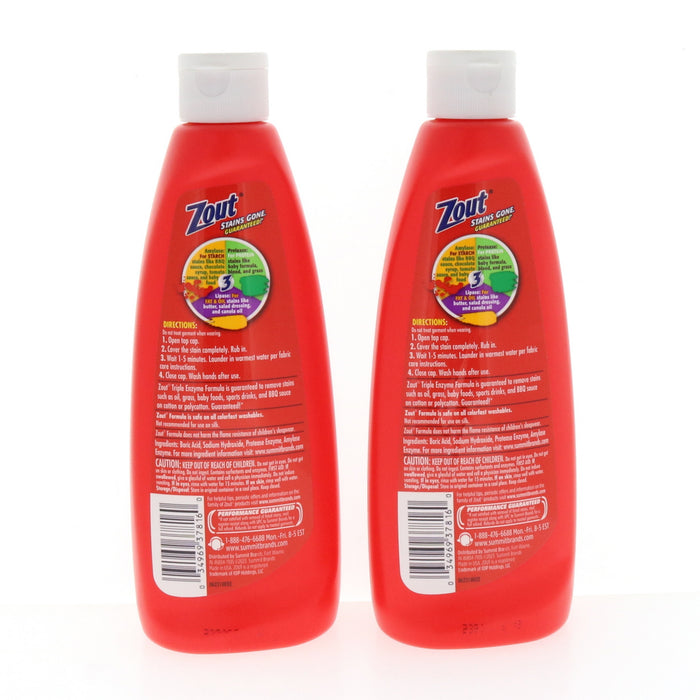 Zout #2855531 Unscented Laundry Stain Remover Liquid ~ 2-Pack ~ 24 oz Total