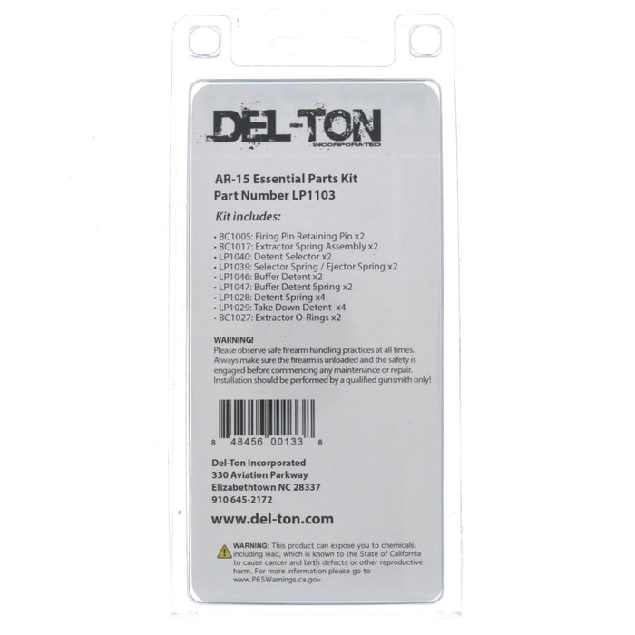 Del-Ton #LP1103 AR-15 Essential Parts Kit