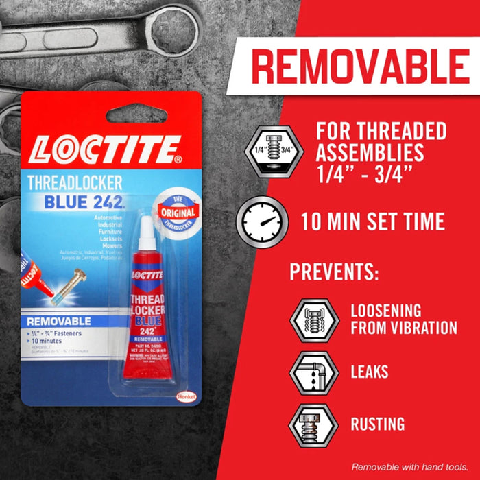 Loctite #209728 Medium Strength Threadlocker Liquid 0.2 oz ~ 3-Pack