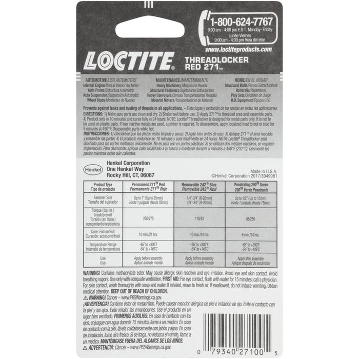 Loctite #209741 Threadlocker High Strength Threadlocker Liquid 0.2 oz ~ 2-Pack