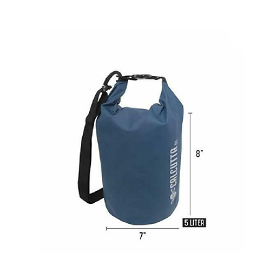 Calcutta #2531-0357 Waterproof Dry Bag Blue with Strap ~ Kayaking Rafting Gear ~ 5 Liter