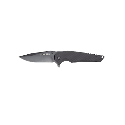 Schrade #1136034 Folding Knife Drop Point Blade AUS-8 Steel G10 Handle