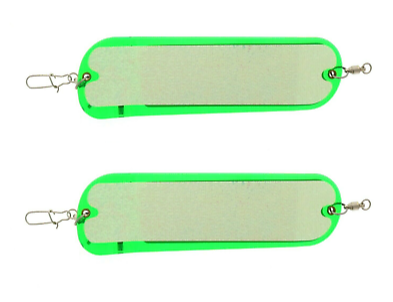 Pro-Troll #PC8-105 ProChip 8 Fin Flasher with EChip Glow Green 8-Inch ~ 2-Pack