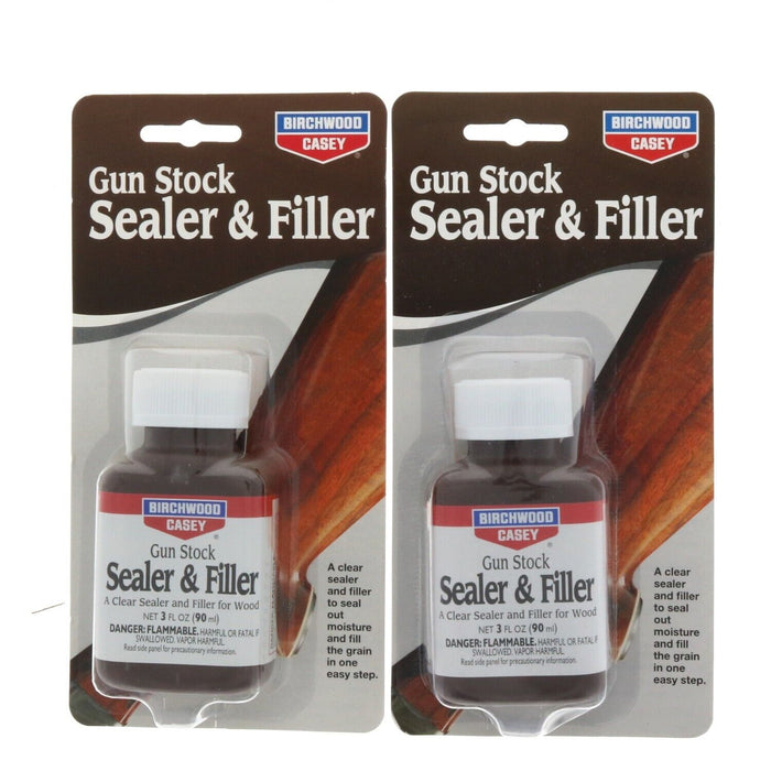 Birchwood Casey Gun Stock Clear Sealer & Filler 3oz. Bottle 23323 ~ 2 Pack