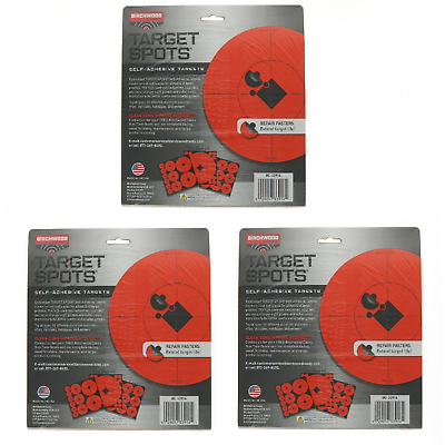 Birchwood Casey #BC-33916 Target Spots 8" Bullseye Targets ~ 3-Pack ~ 24 Targets Total