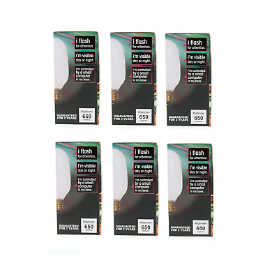 Smart Bulb #SM02100 Emergency Flasher Light Bulbs 60W ~ 6-Pack