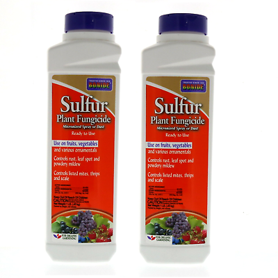 Bonide Plant Sulfur Fungicide Dust ~ 2-Pack ~ 2lbs Total