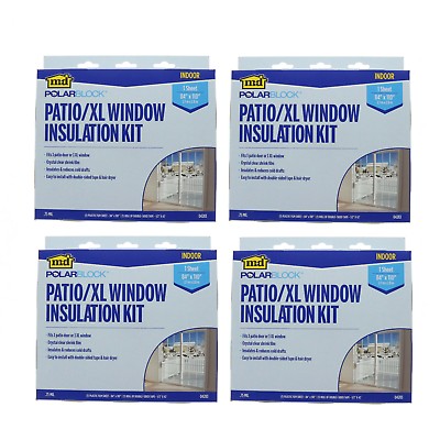 M-D Building Products #04283 XL Patio Window Insulation Shrink Kit ~ 4-Pack