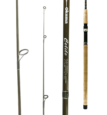 Okuma #CE-S-1002MLa Celilo Graphite 10'0" Salmon/Steelhead Spinning Fishing Rod 2pc