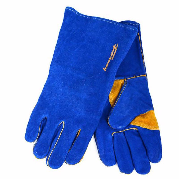 Forney #53423 13 in. Insulated Leather Welding Gloves Blue XL