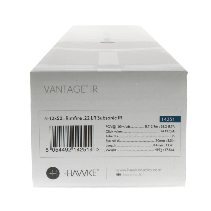 Hawke Vantage IR 4-12x50 Rimfire .22 LR Subsonic IR Riflescope ~ #14251