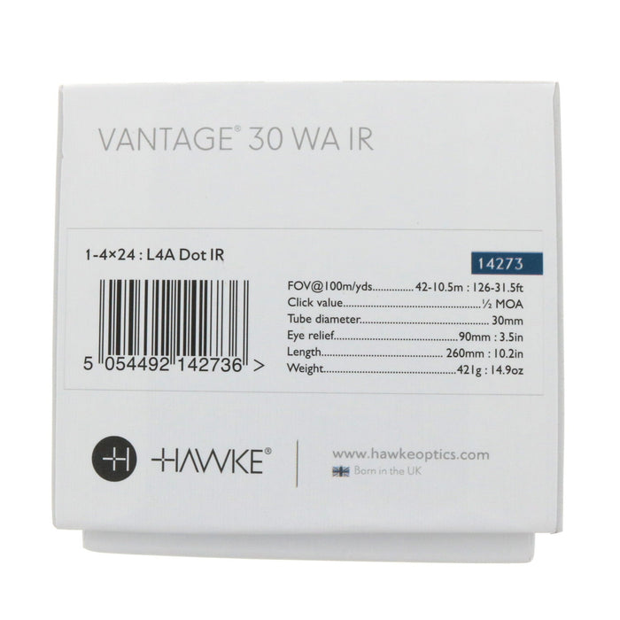 Hawke Vantage 30 WA IR 1-4x24 L4A Dot ~ #14273