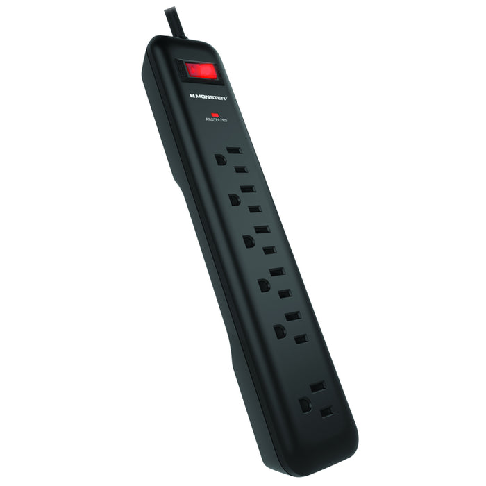 Monster #1801 Just Power It Up 4 ft. L 6 outlets Surge Protector Black 1080 J ~ 2-Pack