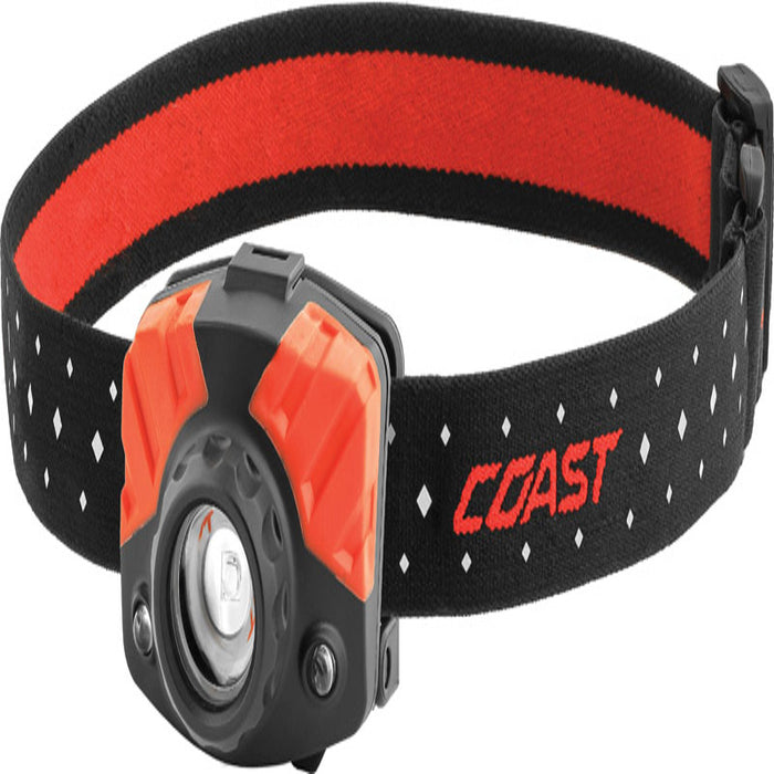 Coast #20485 400 lm Black/Red LED Head Lamp AAA Battery