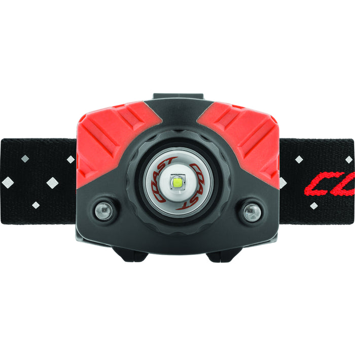 Coast #20485 400 lm Black/Red LED Head Lamp AAA Battery