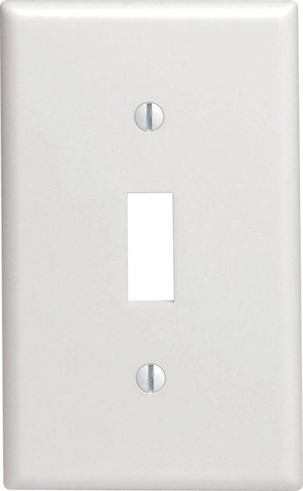 Leviton #00PJ1-00W White 1 gang Nylon Toggle Wall Plate ~ 10-Pack