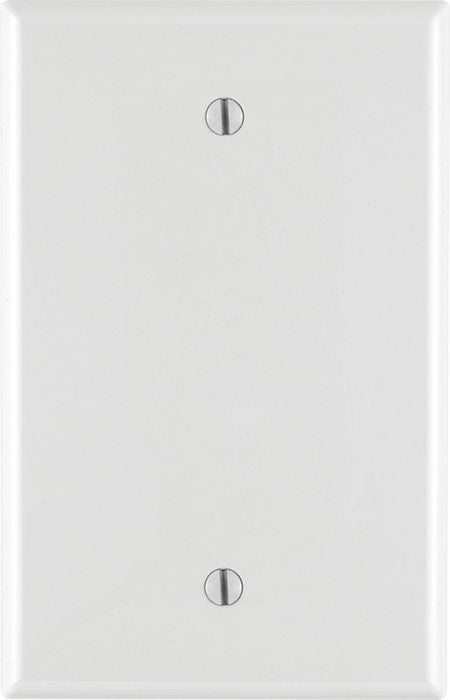 Leviton #0PJ13-00W White 1 gang Nylon Blank Wall Plate ~ 10-Pack