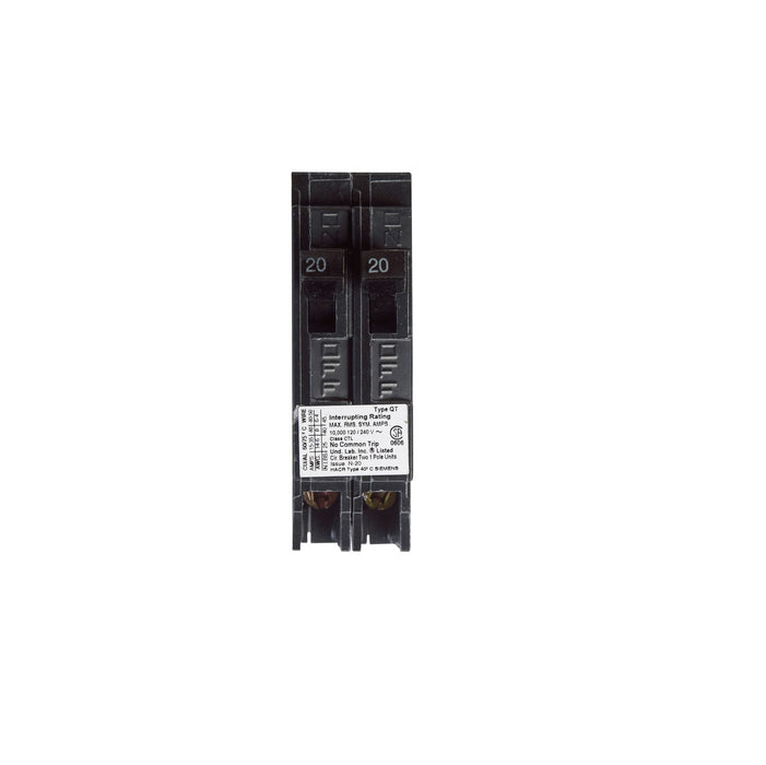 Siemens #Q2020 20/20 amps Tandem Single Pole Circuit Breaker