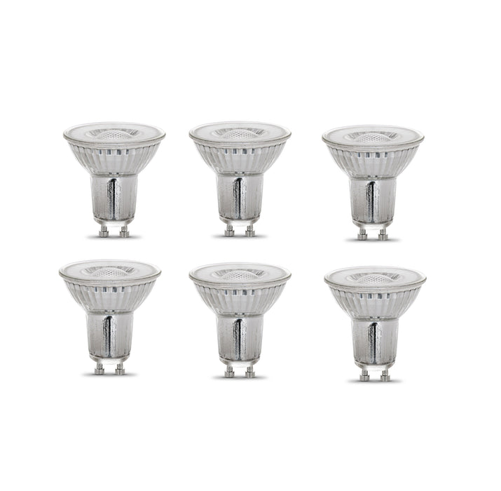 Feit Electric #BPMR16G105950C3 Enhance MR16 GU10 LED Bulb Daylight 50 Watt Equivalence  ~ 2-Pack ~ 6 Bulbs Total