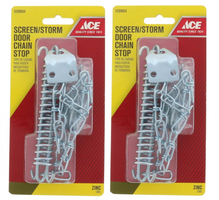 Ace Hardware #5299664 Screen Storm Door Chain Stop ~ 2-Pack