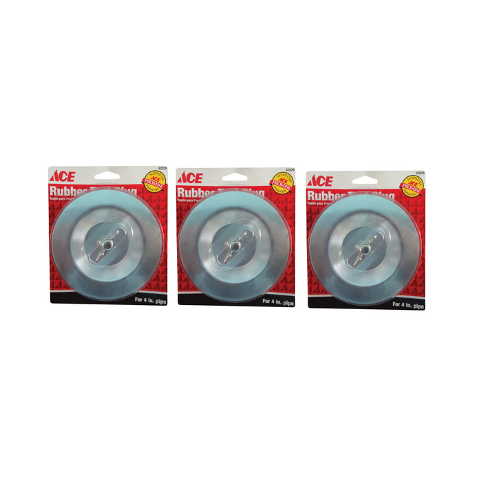 Ace Hardware #74-3021-40A 4 in. Rubber Test Plug ~ 3-Pack