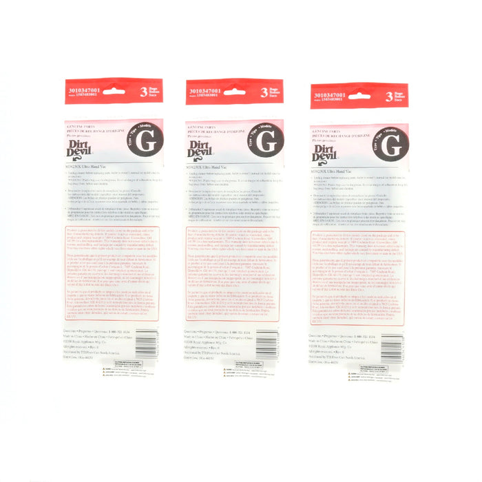 Dirt Devil Genuine Parts Type G Vacuum Cleaner Bags ~ 3-Pack ~ 9 Bags Total