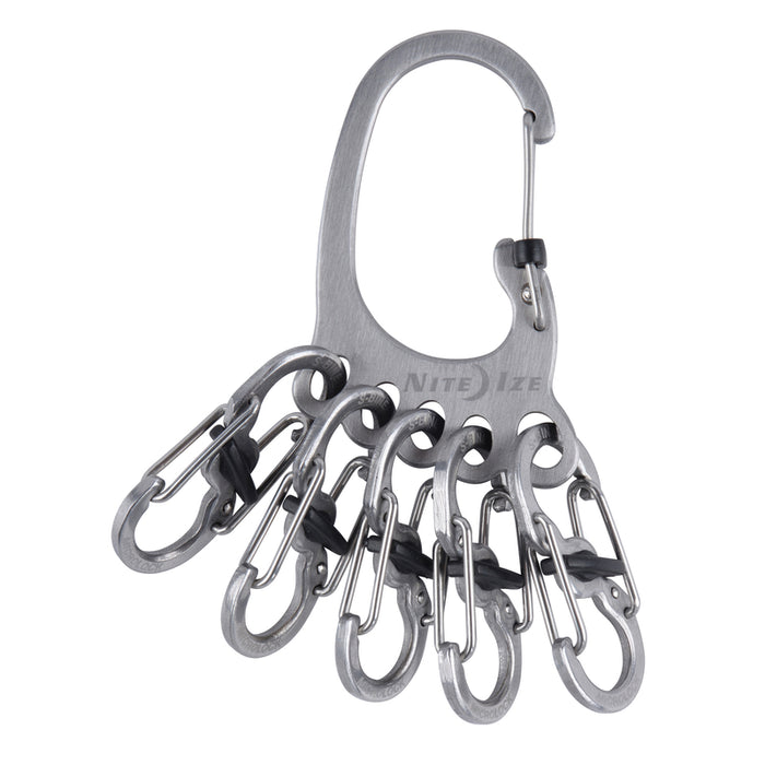 Nite Ize #KLKBF-11-R6 BigFoot Locker 2 in. D Stainless Steel Silver Carabiner Key Chain